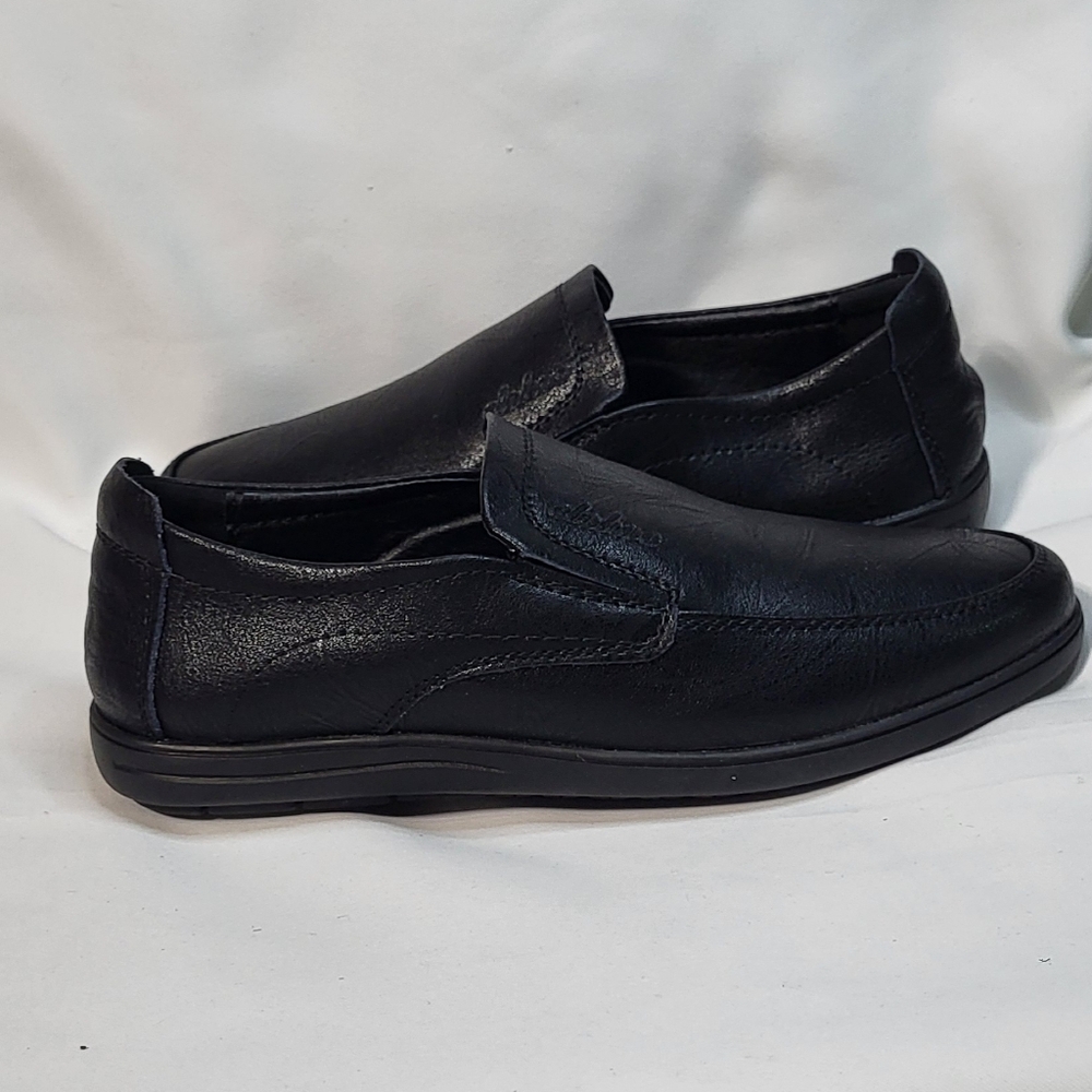 Clohoo Men's Black NWOT Handcrafted Cowhide Faux Leather Slip-On Loafers Sz US 7 - Picture 9 of 12